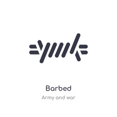 Fototapeta premium barbed icon. isolated barbed icon vector illustration from army and war collection. editable sing symbol can be use for web site and mobile app
