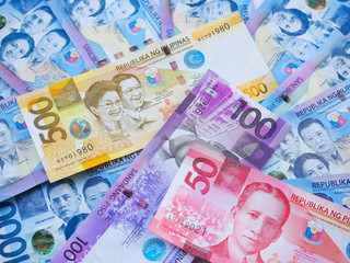Fototapeta na wymiar Foreign currency of the Philippines