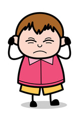 Noice - Teenager Cartoon Fat Boy Vector Illustration