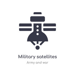 military satellites icon. isolated military satellites icon vector illustration from army and war collection. editable sing symbol can be use for web site and mobile app