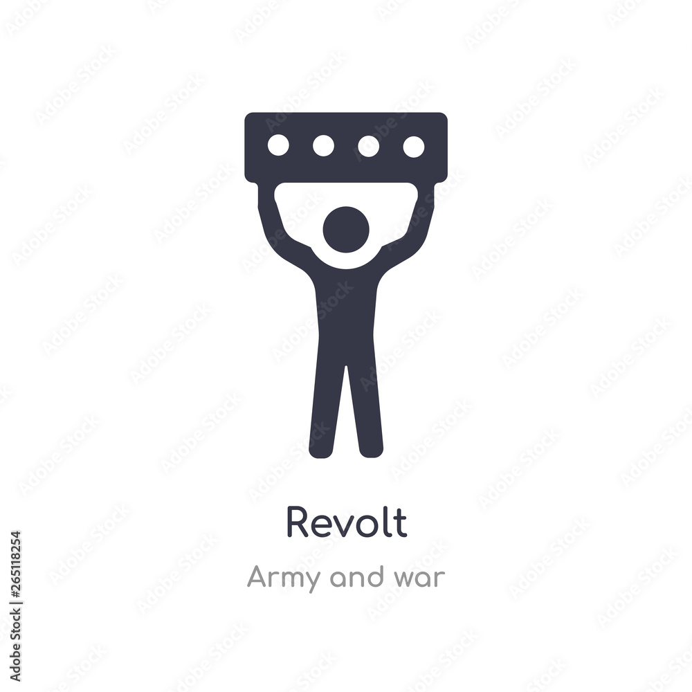 Poster revolt icon. isolated revolt icon vector illustration from army and war collection. editable sing sy