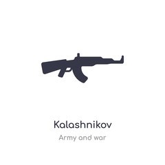 kalashnikov icon. isolated kalashnikov icon vector illustration from army and war collection. editable sing symbol can be use for web site and mobile app