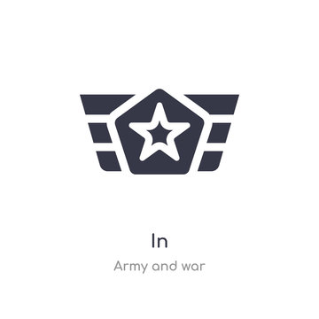 in icon. isolated in icon vector illustration from army and war collection. editable sing symbol can be use for web site and mobile app
