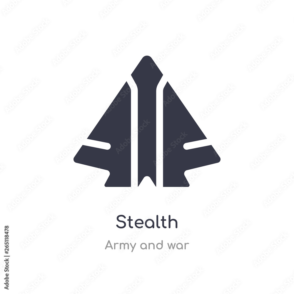 Poster stealth icon. isolated stealth icon vector illustration from army and war collection. editable sing 