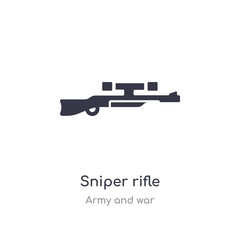 sniper rifle icon. isolated sniper rifle icon vector illustration from army and war collection. editable sing symbol can be use for web site and mobile app