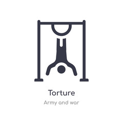 torture icon. isolated torture icon vector illustration from army and war collection. editable sing symbol can be use for web site and mobile app