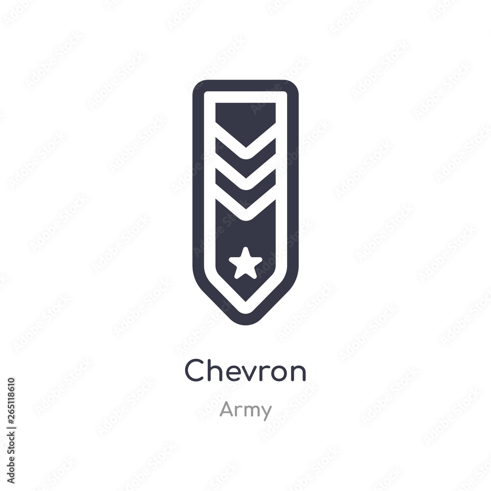 Poster chevron icon. isolated chevron icon vector illustration from army collection. editable sing symbol c