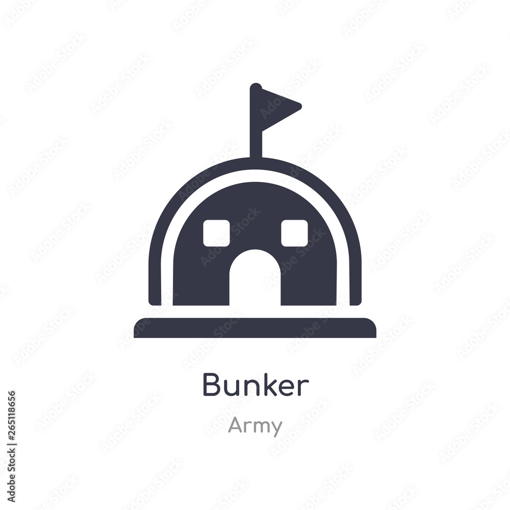 Poster bunker icon. isolated bunker icon vector illustration from army collection. editable sing symbol can