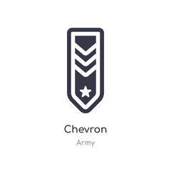 chevron icon. isolated chevron icon vector illustration from army collection. editable sing symbol can be use for web site and mobile app
