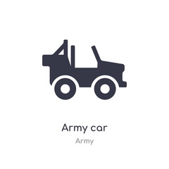 army car icon. isolated army car icon vector illustration from army collection. editable sing symbol can be use for web site and mobile app