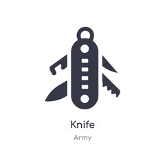 knife icon. isolated knife icon vector illustration from army collection. editable sing symbol can be use for web site and mobile app