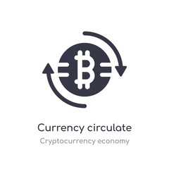 currency circulate icon. isolated currency circulate icon vector illustration from cryptocurrency economy collection. editable sing symbol can be use for web site and mobile app