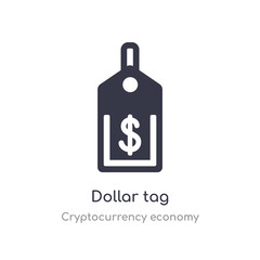 dollar tag icon. isolated dollar tag icon vector illustration from cryptocurrency economy collection. editable sing symbol can be use for web site and mobile app