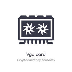 vga card icon. isolated vga card icon vector illustration from cryptocurrency economy collection. editable sing symbol can be use for web site and mobile app