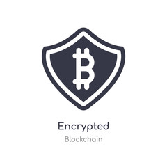 Obraz premium encrypted icon. isolated encrypted icon vector illustration from blockchain collection. editable sing symbol can be use for web site and mobile app