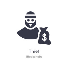 thief icon. isolated thief icon vector illustration from blockchain collection. editable sing symbol can be use for web site and mobile app