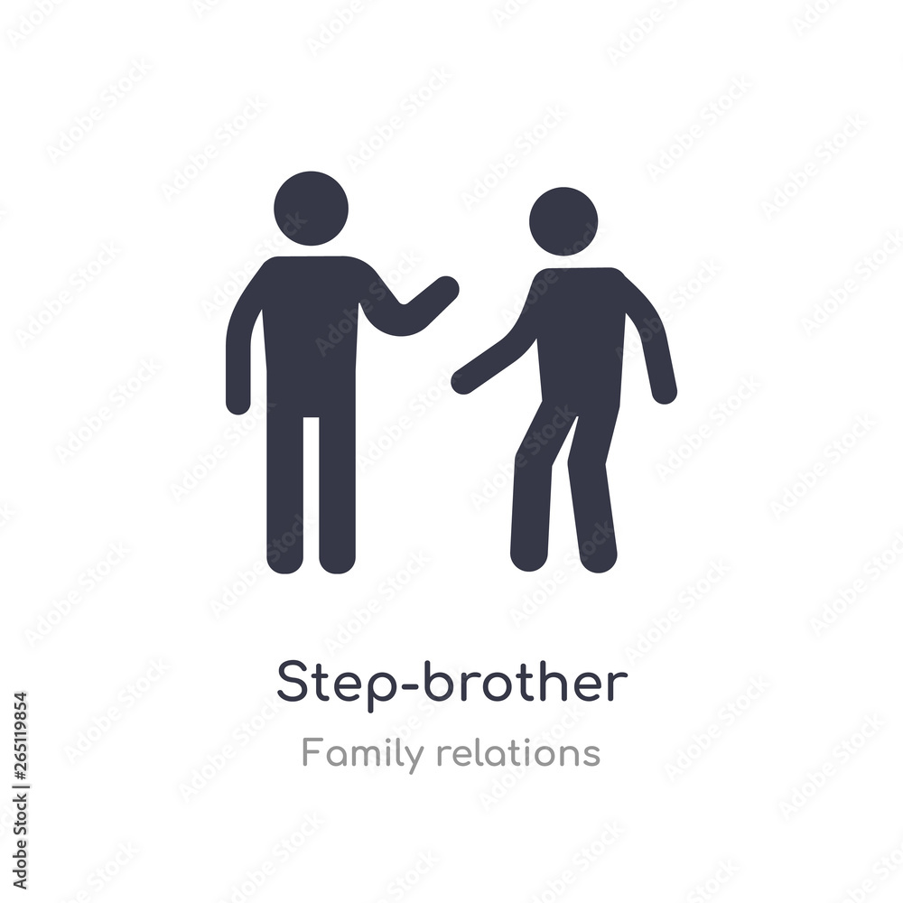 Poster step-brother icon. isolated step-brother icon vector illustration from family relations collection. 