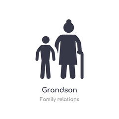 grandson icon. isolated grandson icon vector illustration from family relations collection. editable sing symbol can be use for web site and mobile app
