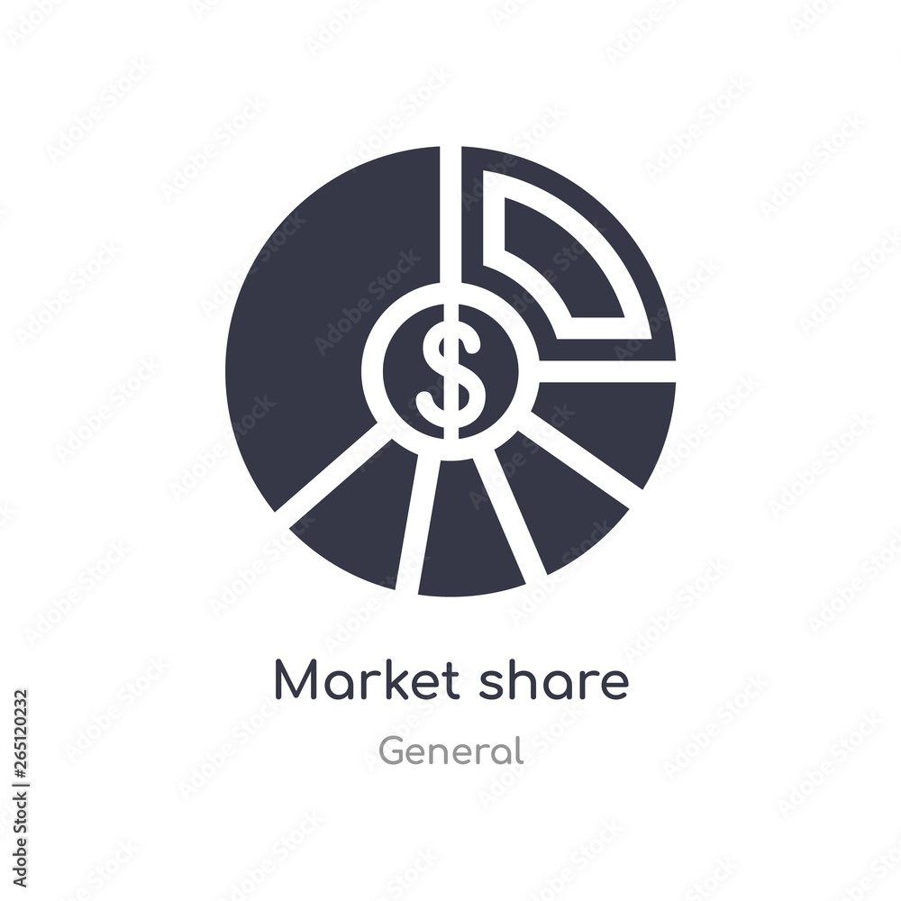 Poster market share icon. isolated market share icon vector illustration from general collection. editable 