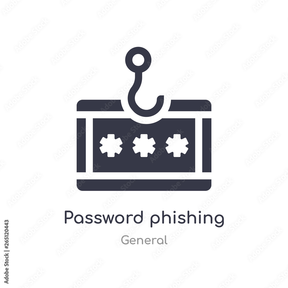 Poster password phishing icon. isolated password phishing icon vector illustration from general collection.