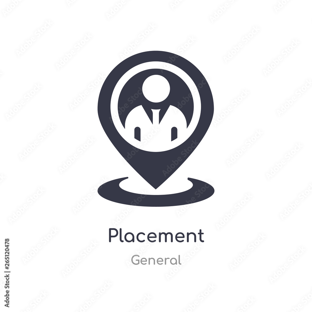 Poster placement icon. isolated placement icon vector illustration from general collection. editable sing s