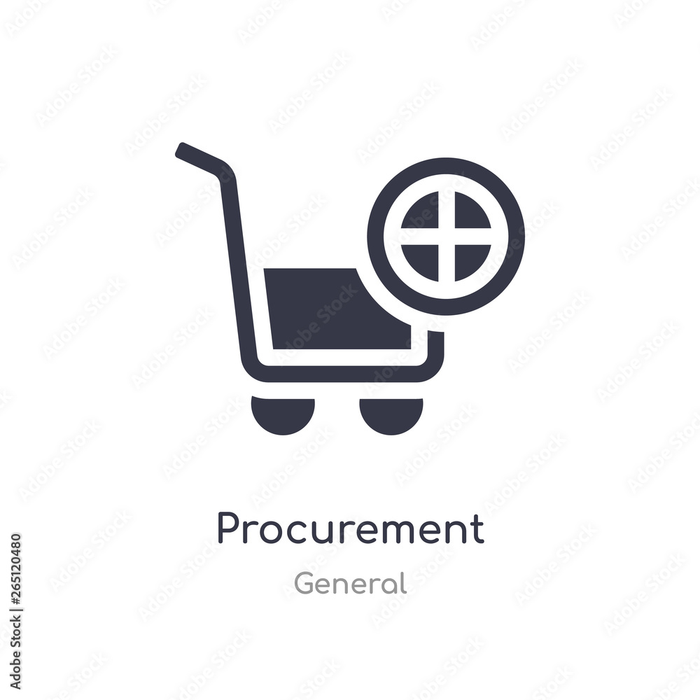 Poster procurement icon. isolated procurement icon vector illustration from general collection. editable si