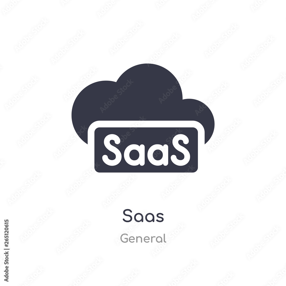 Poster saas icon. isolated saas icon vector illustration from general collection. editable sing symbol can 