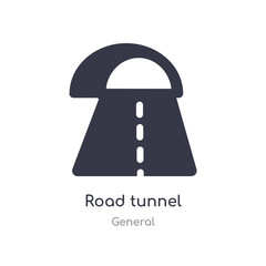 road tunnel icon. isolated road tunnel icon vector illustration from general collection. editable sing symbol can be use for web site and mobile app