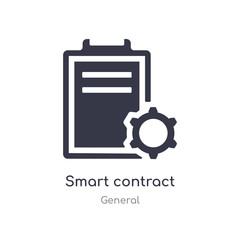 smart contract icon. isolated smart contract icon vector illustration from general collection. editable sing symbol can be use for web site and mobile app