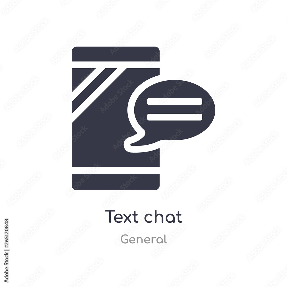 Poster text chat icon. isolated text chat icon vector illustration from general collection. editable sing s