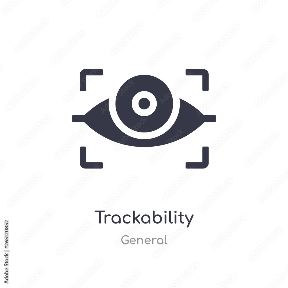 Poster trackability icon. isolated trackability icon vector illustration from general collection. editable 