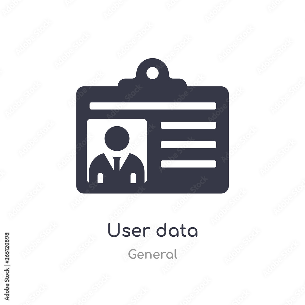 Poster user data icon. isolated user data icon vector illustration from general collection. editable sing s
