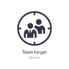 team target icon. isolated team target icon vector illustration from general collection. editable sing symbol can be use for web site and mobile app