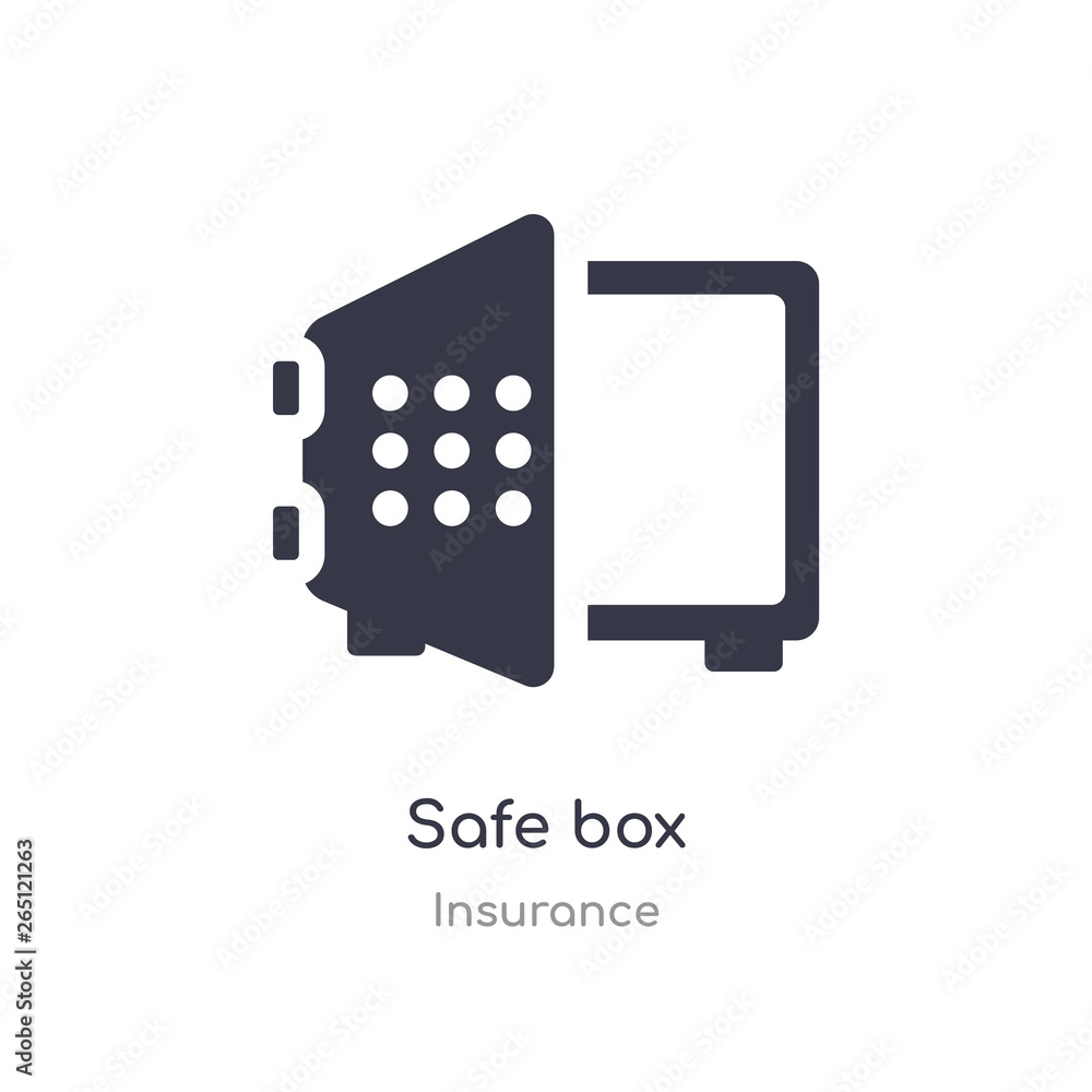 Poster safe box icon. isolated safe box icon vector illustration from insurance collection. editable sing s
