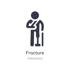 fracture icon. isolated fracture icon vector illustration from insurance collection. editable sing symbol can be use for web site and mobile app