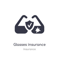 glasses insurance icon. isolated glasses insurance icon vector illustration from insurance collection. editable sing symbol can be use for web site and mobile app