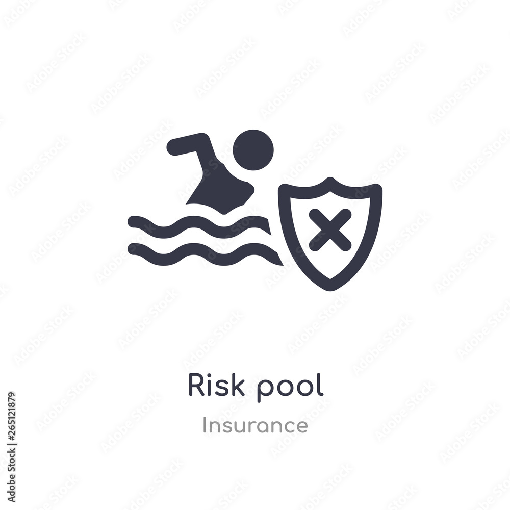 Poster risk pool icon. isolated risk pool icon vector illustration from insurance collection. editable sing