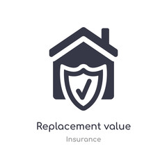 replacement value icon. isolated replacement value icon vector illustration from insurance collection. editable sing symbol can be use for web site and mobile app