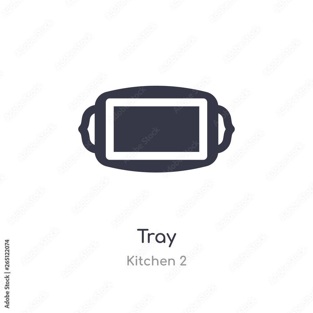 Poster tray icon. isolated tray icon vector illustration from kitchen 2 collection. editable sing symbol ca