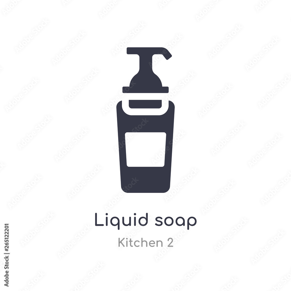 Poster liquid soap icon. isolated liquid soap icon vector illustration from kitchen 2 collection. editable 