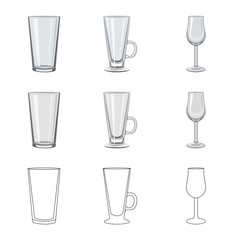 Isolated object of form and celebration icon. Set of form and volume stock vector illustration.