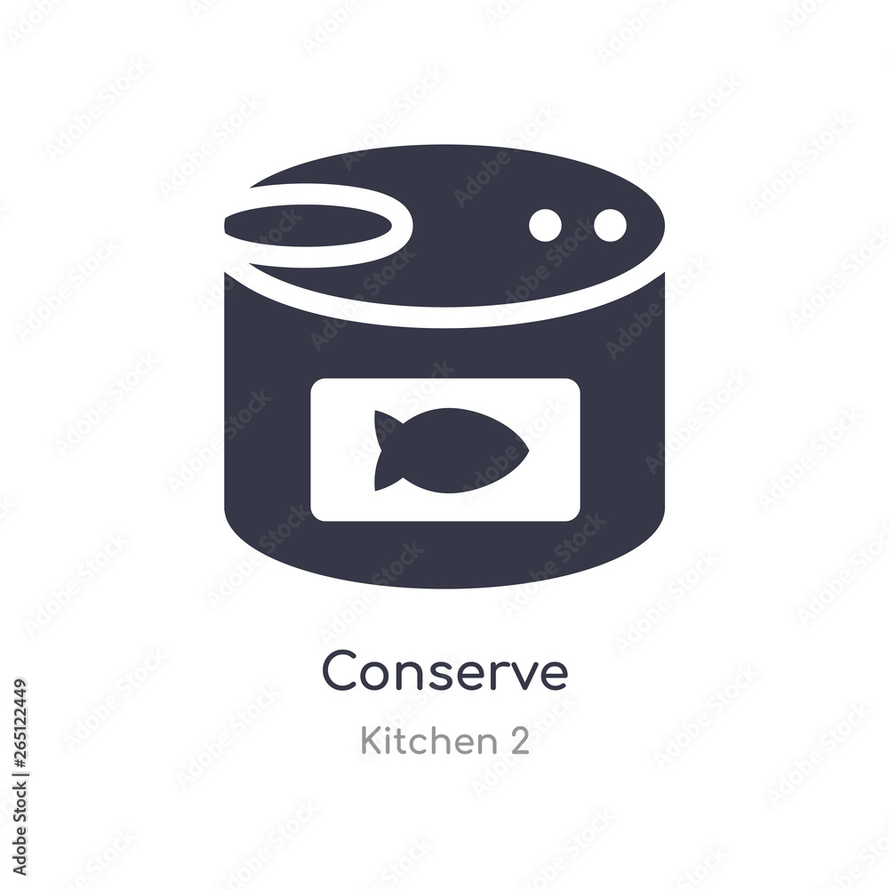 Poster conserve icon. isolated conserve icon vector illustration from kitchen 2 collection. editable sing s