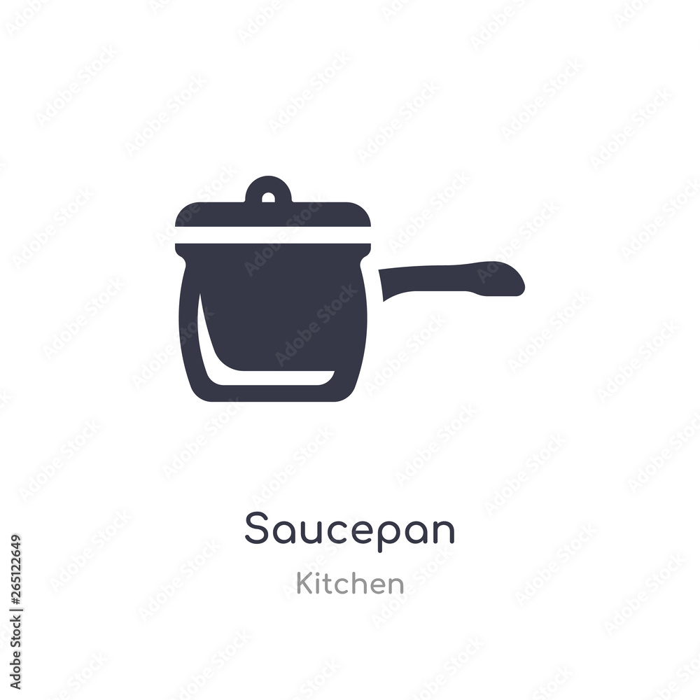 Poster saucepan icon. isolated saucepan icon vector illustration from kitchen collection. editable sing sym