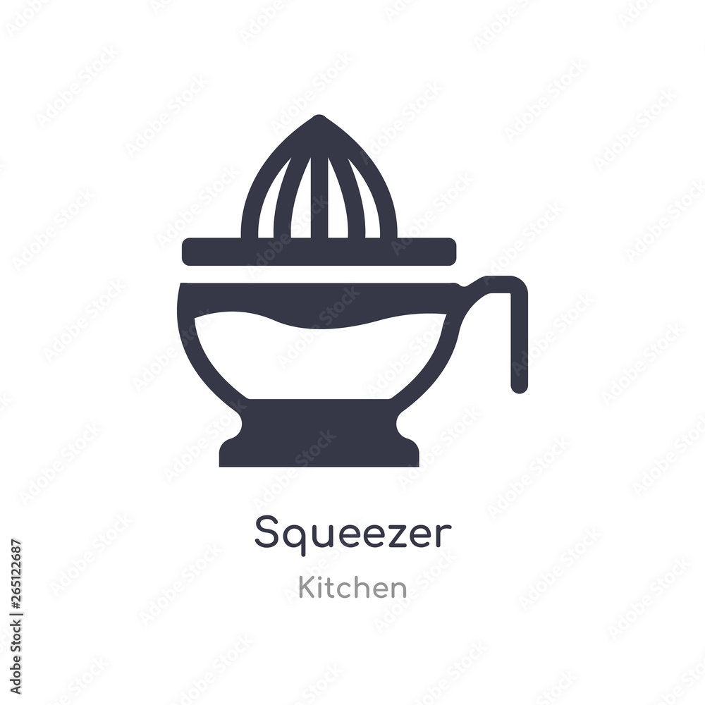 Poster squeezer icon. isolated squeezer icon vector illustration from kitchen collection. editable sing sym