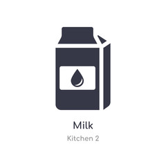 milk icon. isolated milk icon vector illustration from kitchen 2 collection. editable sing symbol can be use for web site and mobile app