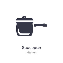 saucepan icon. isolated saucepan icon vector illustration from kitchen collection. editable sing symbol can be use for web site and mobile app