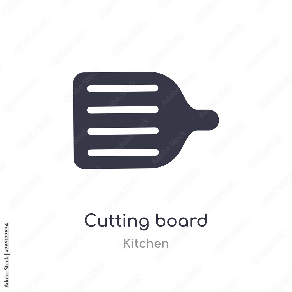 Poster cutting board icon. isolated cutting board icon vector illustration from kitchen collection. editabl