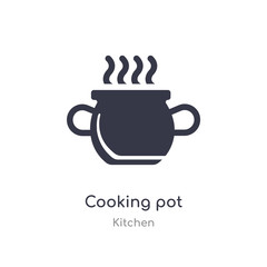 cooking pot icon. isolated cooking pot icon vector illustration from kitchen collection. editable sing symbol can be use for web site and mobile app