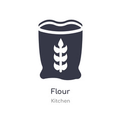 flour icon. isolated flour icon vector illustration from kitchen collection. editable sing symbol can be use for web site and mobile app