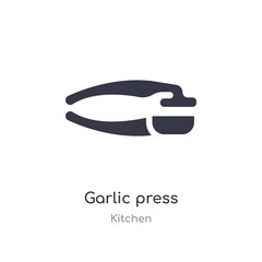 garlic press icon. isolated garlic press icon vector illustration from kitchen collection. editable sing symbol can be use for web site and mobile app